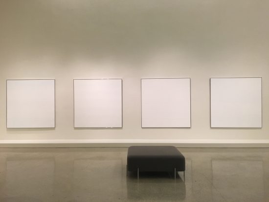 Agnes Martin exhibition at the Solomon R. Guggenheim Museum in New York